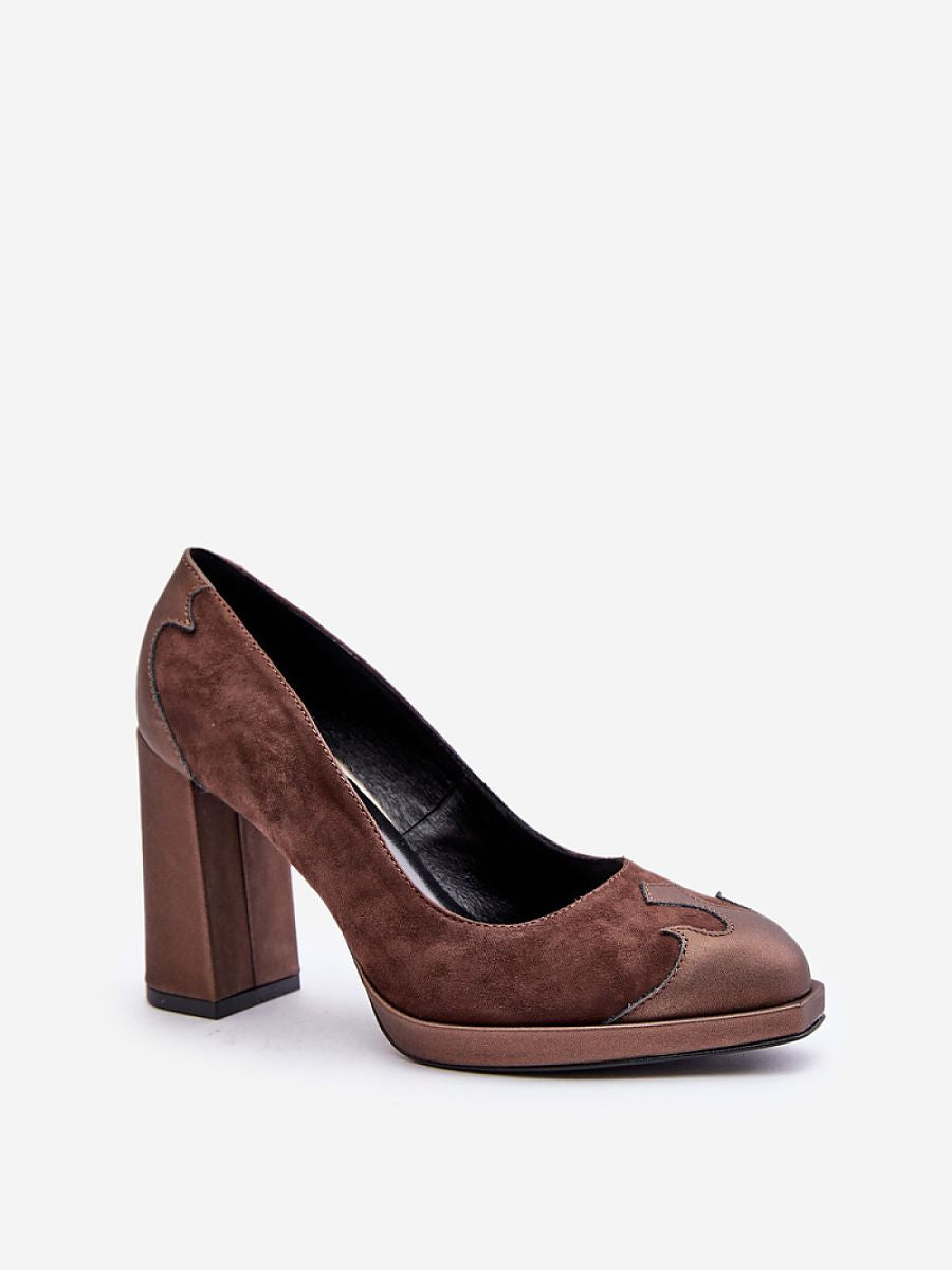 Block heel pumps -1