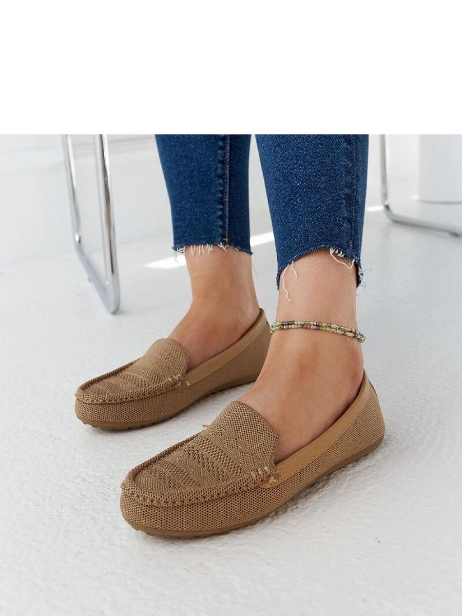 Brown Fabric Slip-On Moccasins – Fiammetta Flat