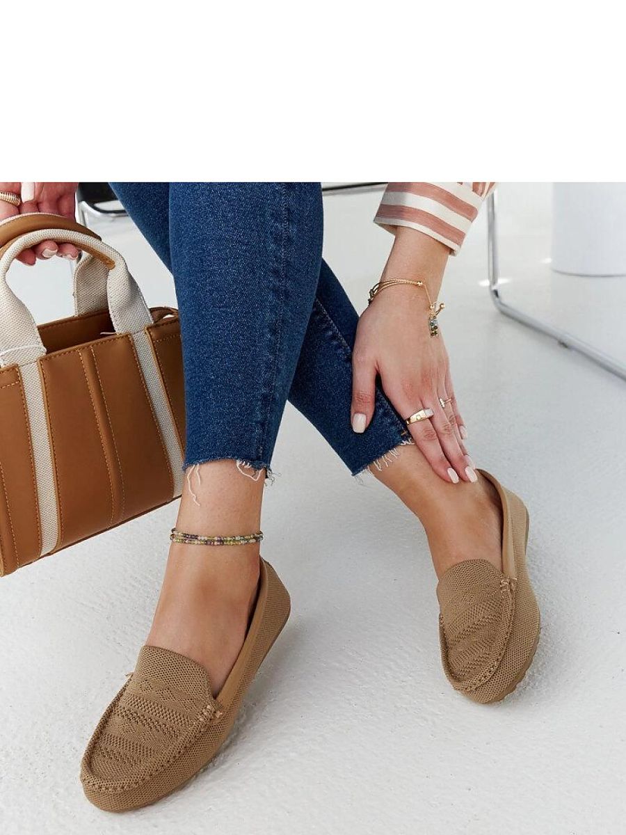 Brown Fabric Slip-On Moccasins – Fiammetta Flat