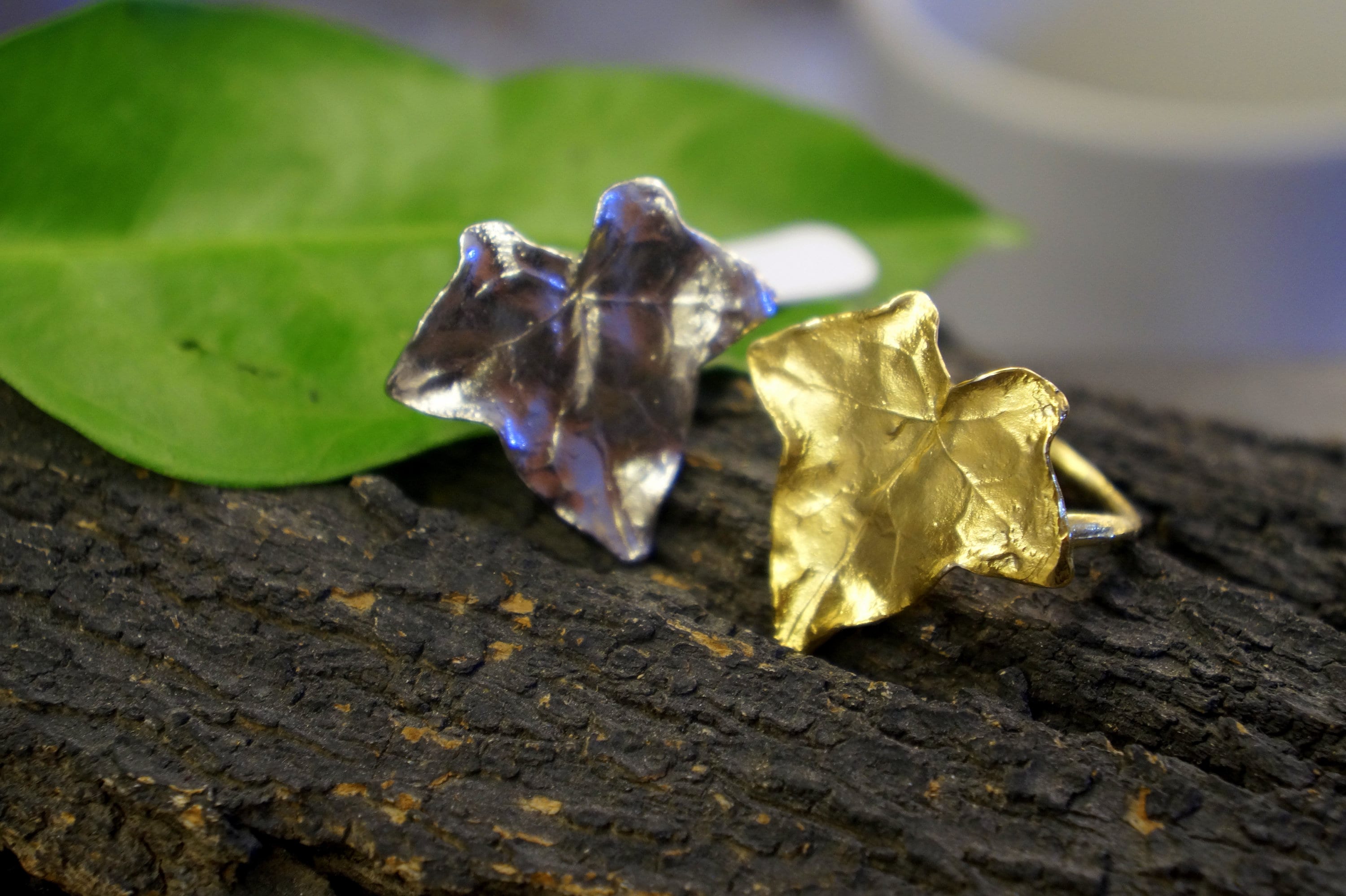 Ivy Leaf Silver Ring: Handmade Nature-Inspired Jewelry-2