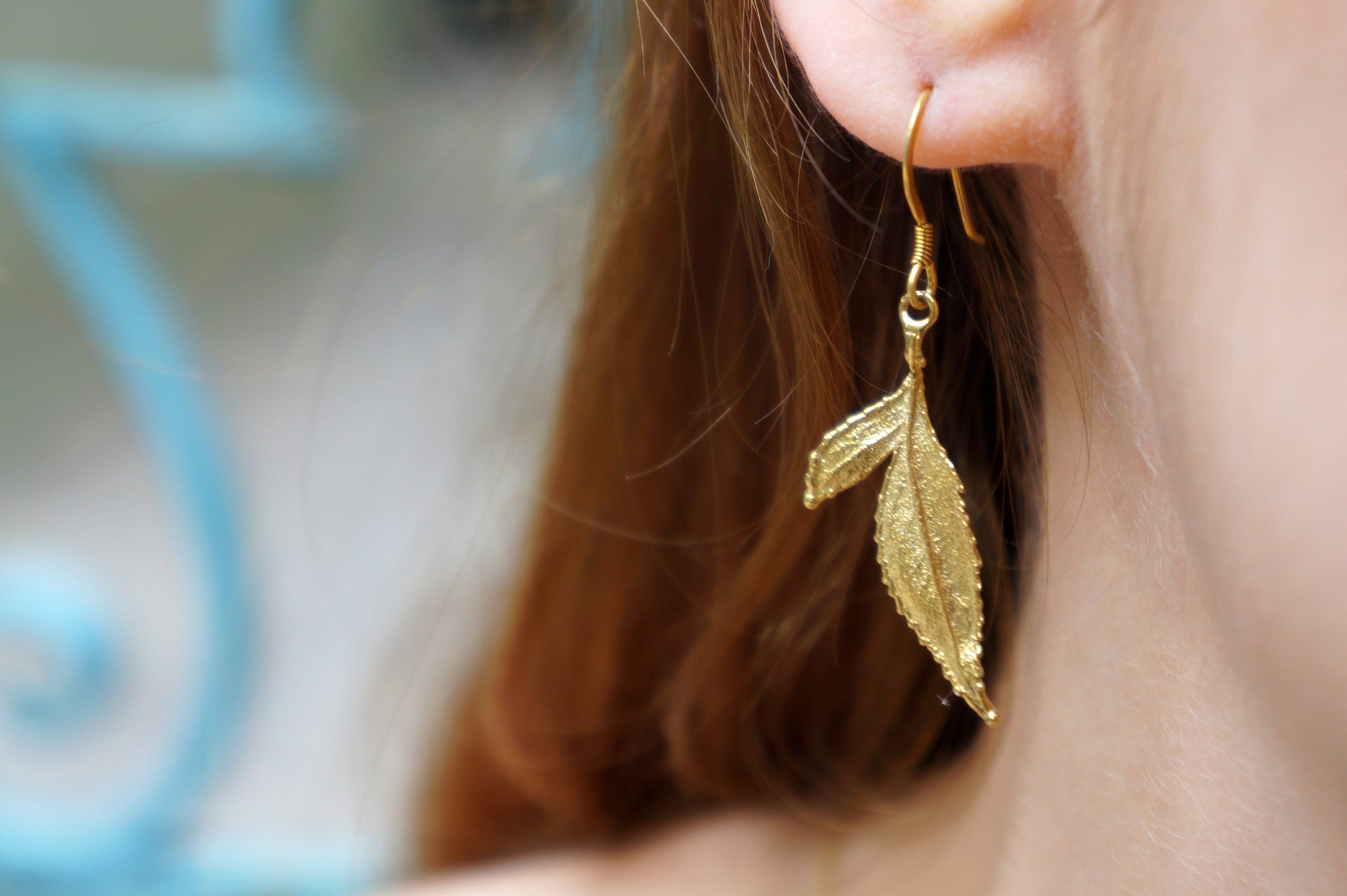 Rose Leaf Earrings: Nature-Inspired Silver - Stud or Dangle Styles-4