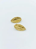 Gold Plated Leaf Earrings: Handmade Sterling Silver, Nature Inspired-0