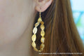 Delicate Rose Leaf Hoop Earrings: Tiny Botanical Gold-Plated Brass Hoops-0