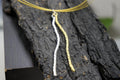 Two-Tone Sterling Silver Pine Branch Necklace: Botanical Pendant-0