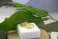Olive Leaf Ring - Two-Tone Sterling Silver with 14k Gold Plating-0