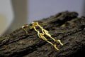 Real Jasmine Twig Earrings - Gold Plated Sterling Silver Dangles-0