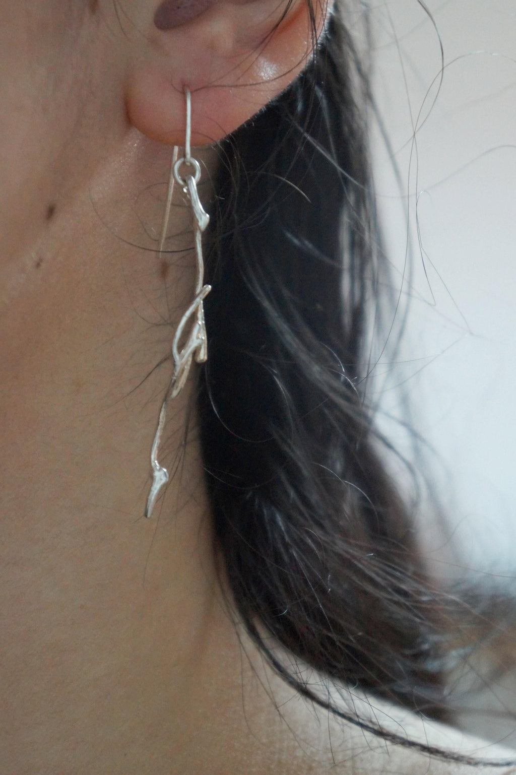 Nature-Inspired Jasmine Twig Earrings, Gold-Plated Sterling Silver (Lightweight)-1