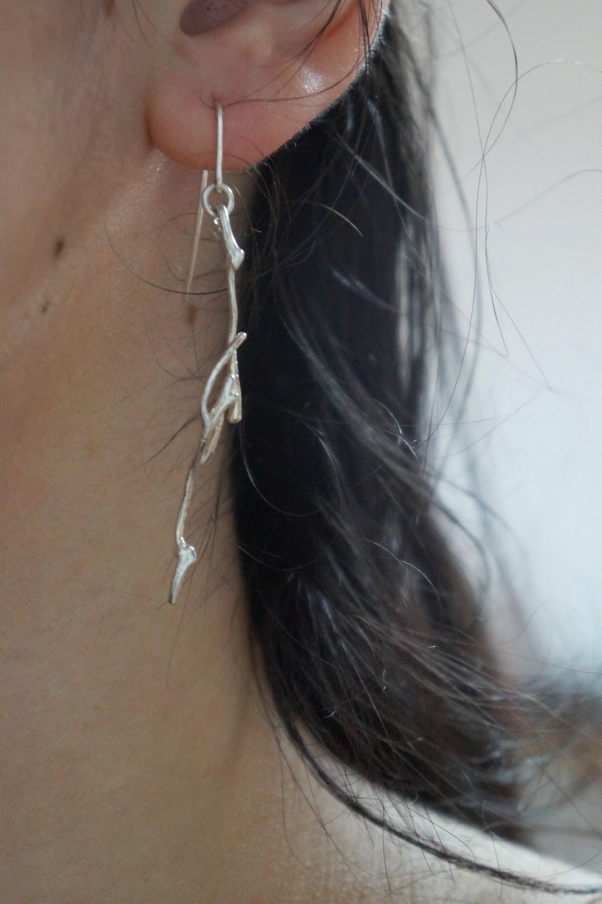 Nature-Inspired Jasmine Twig Earrings, Gold-Plated Sterling Silver (Lightweight)-1
