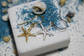 Starfish Dangle Earrings - Sterling Silver and Gold Plated-0